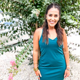 SPANX | Get Moving V-Neck Dress - Emerald Bay