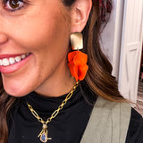 Wildflower Blossom Earrings - Orange *Final sale*