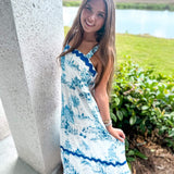 Seaside Serenity Midi Dress - Blue