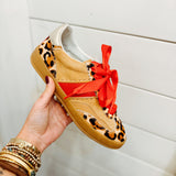Dixie Sneaker - Red/Leopard