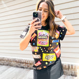 Queen of Sparkles Black Queen of Candy Tee