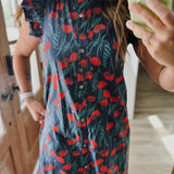 Hoping For The Best Midi Dress - Navy