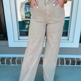 Lindsey Tummy Control Wide Leg Pant - Khaki