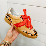 Dixie Sneaker - Red/Leopard