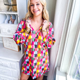 Charlee Dress - Multi Check Me Out