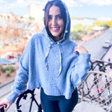 Quilted Hoodie - Heather Grey