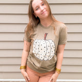 Spotted Pumpkin Tee- Heather Olive