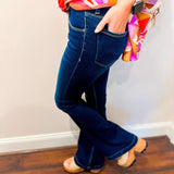 Morgan Flare Jean - Dark