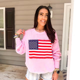 Simply Southern | USA Sweater Pink - Final Sale