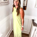 Such A Good Day Midi Dress - Lime