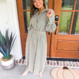 Refined Line Midi Dress - Hunter Green