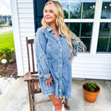 Here For You Denim Dress- Jean