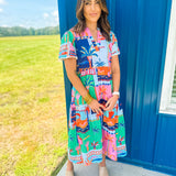 Tropic Livin Maxi Dress- Multi