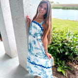 Seaside Serenity Midi Dress - Blue