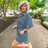 Here To Stay Romper - Navy