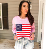 Simply Southern | USA Sweater Pink - Final Sale