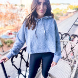 Quilted Hoodie - Heather Grey