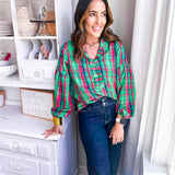 Lexi Top - Plaid About You - Green