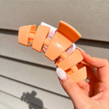 TELETIES Classic Peach Fuzz Large Hair Clip