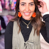 Wildflower Blossom Earrings - Orange *Final sale*