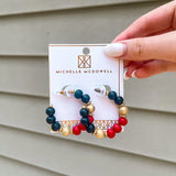 Janette Red & Black Earrings- Med