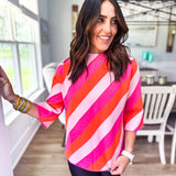 Phoebe Sweater- Pink/Orange