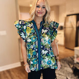 Navy Floral Dreams Top