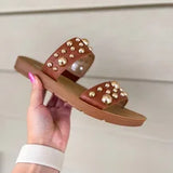 Dome-N-Atrix Sandals - Cognac