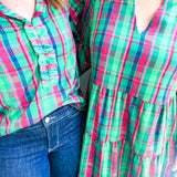 Lexi Top - Plaid About You - Green