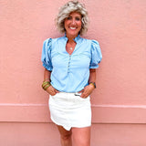 Rella Top- Chambray