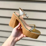Avianna Platform Sandal- Gold