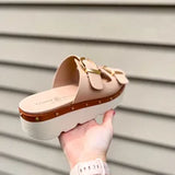 Surfs Up Sandal- Beige