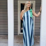 Right There Dress - Blue Green