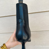 Novva Pointed Toe Kitten Heel Boot- Black