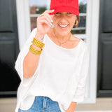 Emily McCarthy Kiss Hat - Red