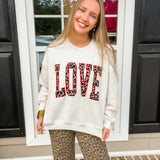 "LOVE" Contrast Oversized Sweatshirt