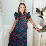 Hoping For The Best Midi Dress - Navy