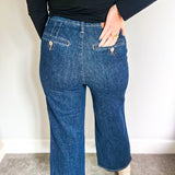 Kimmie Crop Wide Leg Jean - Dark