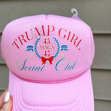 Trump Girl Social Club Trucker Hat- Pink