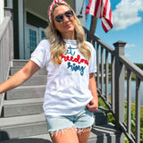 The Freedom Glitter Script Tee