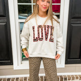 "LOVE" Contrast Oversized Sweatshirt