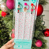 SWIG Classic Nutcracker Straw Topper Set