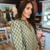 Mary Square | Tamryn Top - Floral Foulard Vineyard