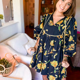 Here I Come Mini Dress- Black