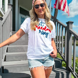 The Freedom Glitter Script Tee