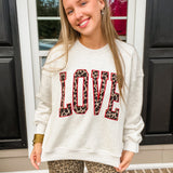 "LOVE" Contrast Oversized Sweatshirt