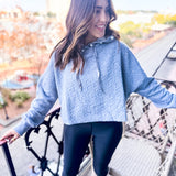 Quilted Hoodie - Heather Grey