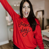 Sarah Game Day Sweatshirt - Red