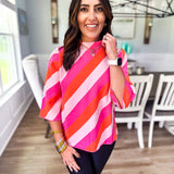 Phoebe Sweater- Pink/Orange