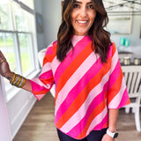 Phoebe Sweater- Pink/Orange